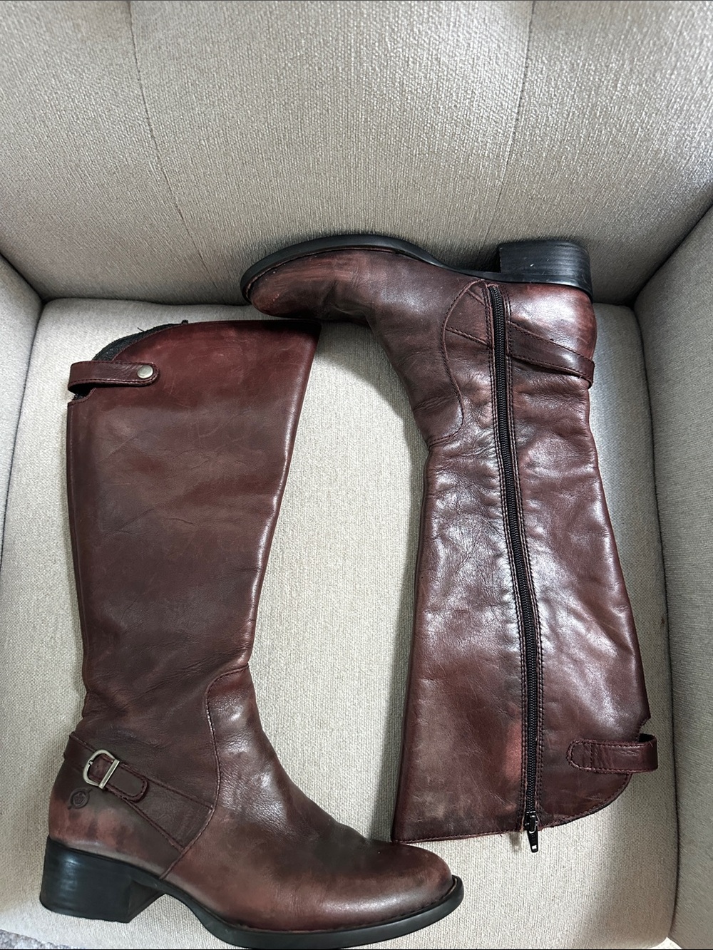 Born Leather Cupra Tall Brown Boots
